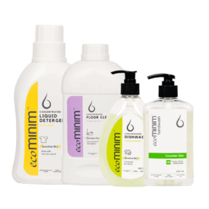 [Bundle Pack] Plant Based Liquid Detergent Ever Gentle (1L) + Floor Cleaner Oceanic Breeze (1L) + Handwash Cucumber Aloe (500ml) + Dishwash Lemon Bergamot (480ml)